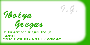 ibolya gregus business card